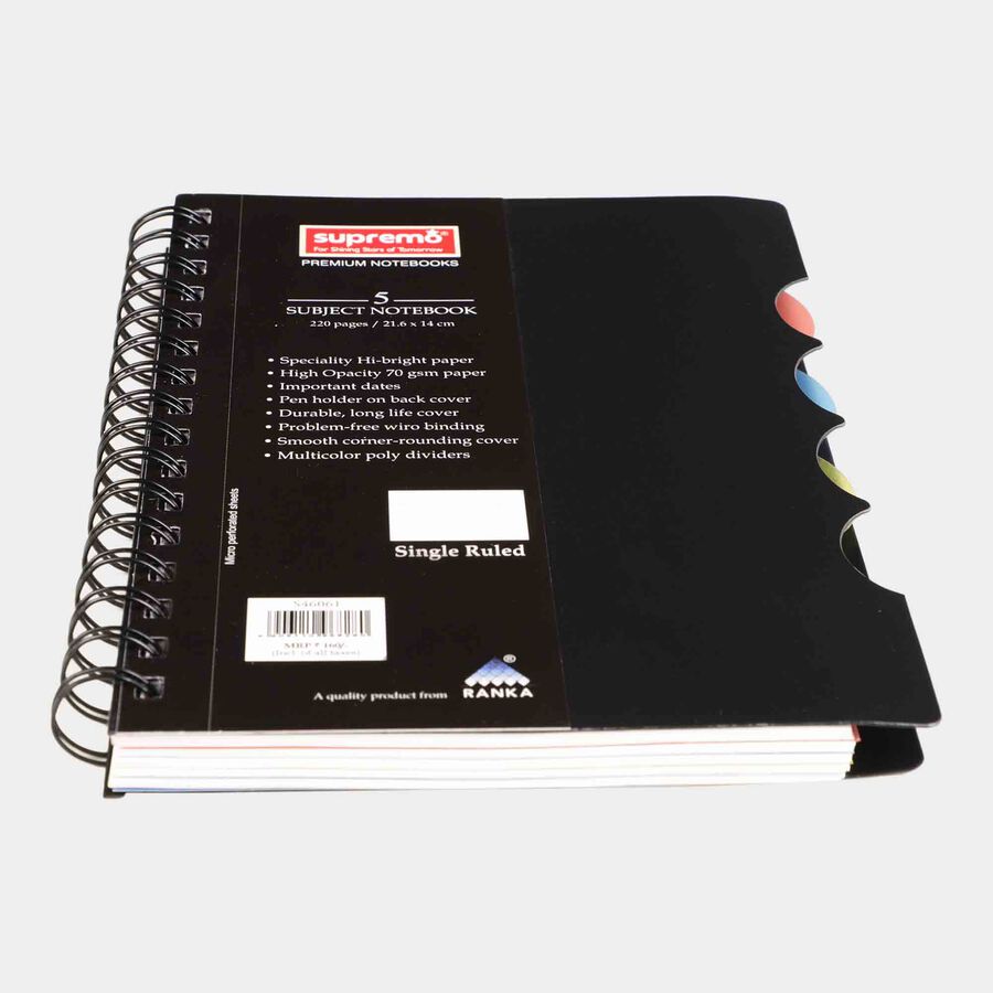220 Page Ruled Spiral Notebook, , large image number null