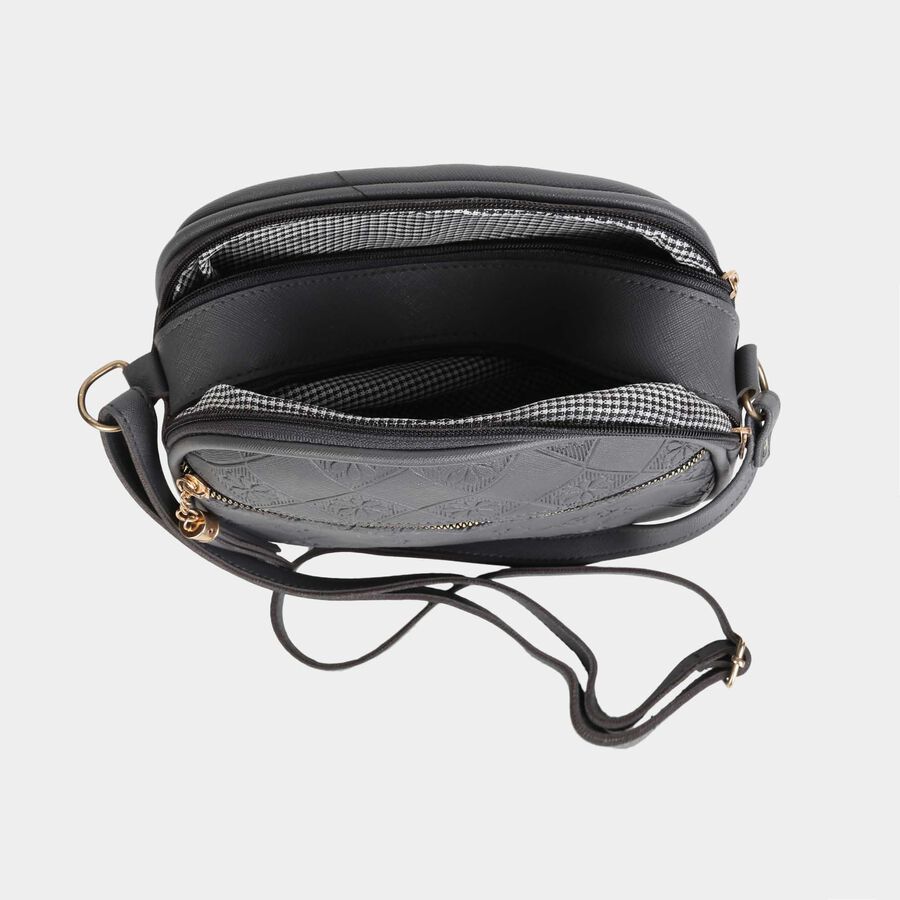 Women's Polyurethane Zipper Sling Bag, , large image number null