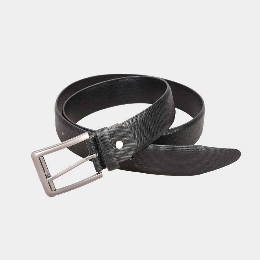 Men's Polyurethane Casual Belt, Size 40, Textured, , large image number null