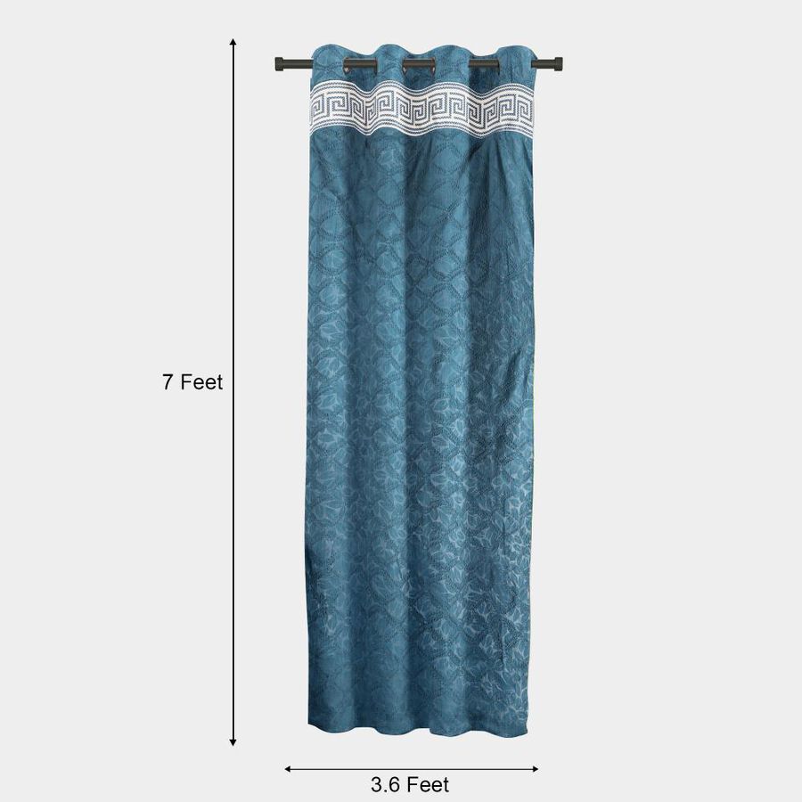 7 ft. Blue Polyester Curtain, , large image number null