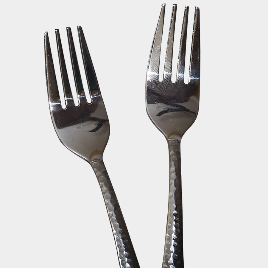 Stainless Steel Hammered Fork - 5 Pcs., , large image number null