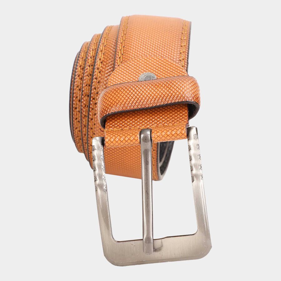 Men's Tan Polyurethane Casual Belt, , large