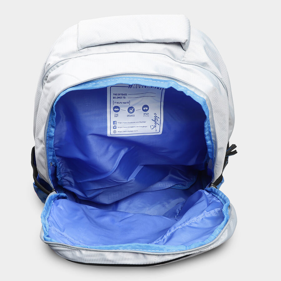 Light Blue Fabric Backpack, , large