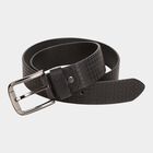 Men's Black Leather Casual Belt, , small image number null
