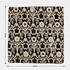 Black Floral Embroidered Cushion Cover, , small