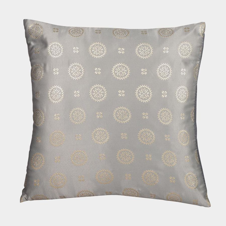 Grey Polyester Cushion Cover, , large image number null