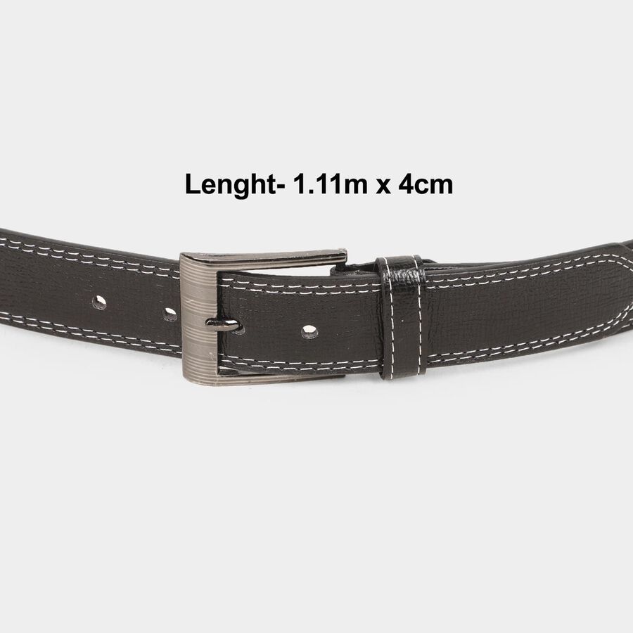 Men's Black Polyurethane Casual Belt, , large image number null
