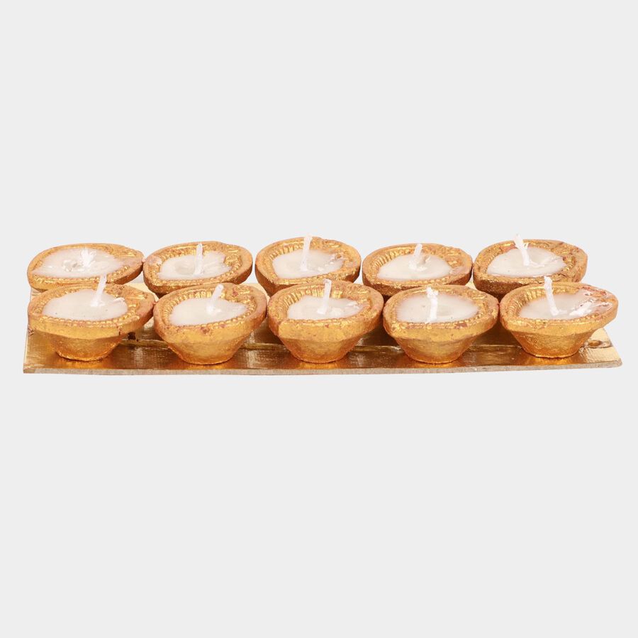 Clay Diya Set of 10, , large image number null