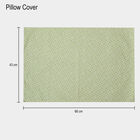 Green Polycotton Double Bedsheet With Pillow Cover, , small image number null