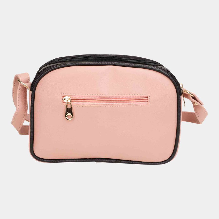 Women's Peach Polyurethane Handbag, , large image number null