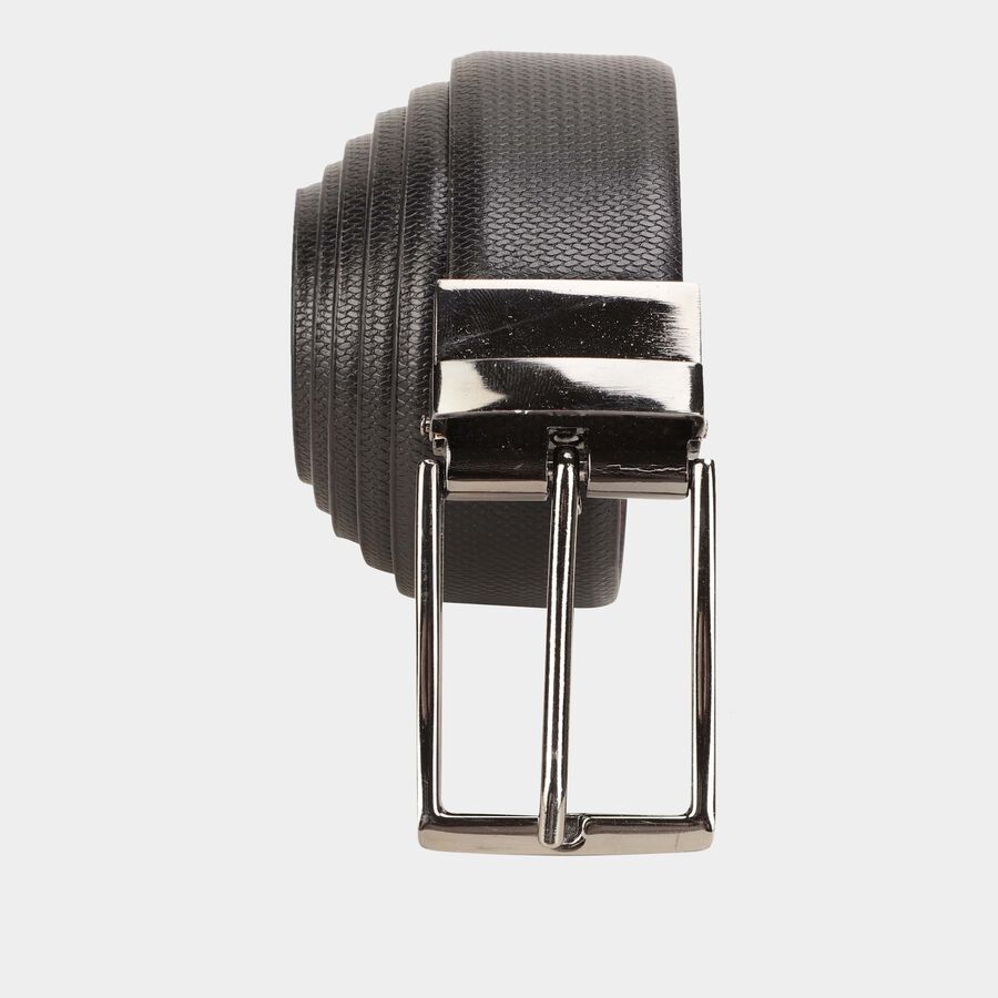 Men's BlackLeather Formal Belt, , large