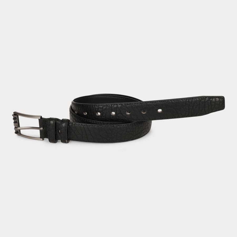 Black Pu Casual Belt, , large image number null
