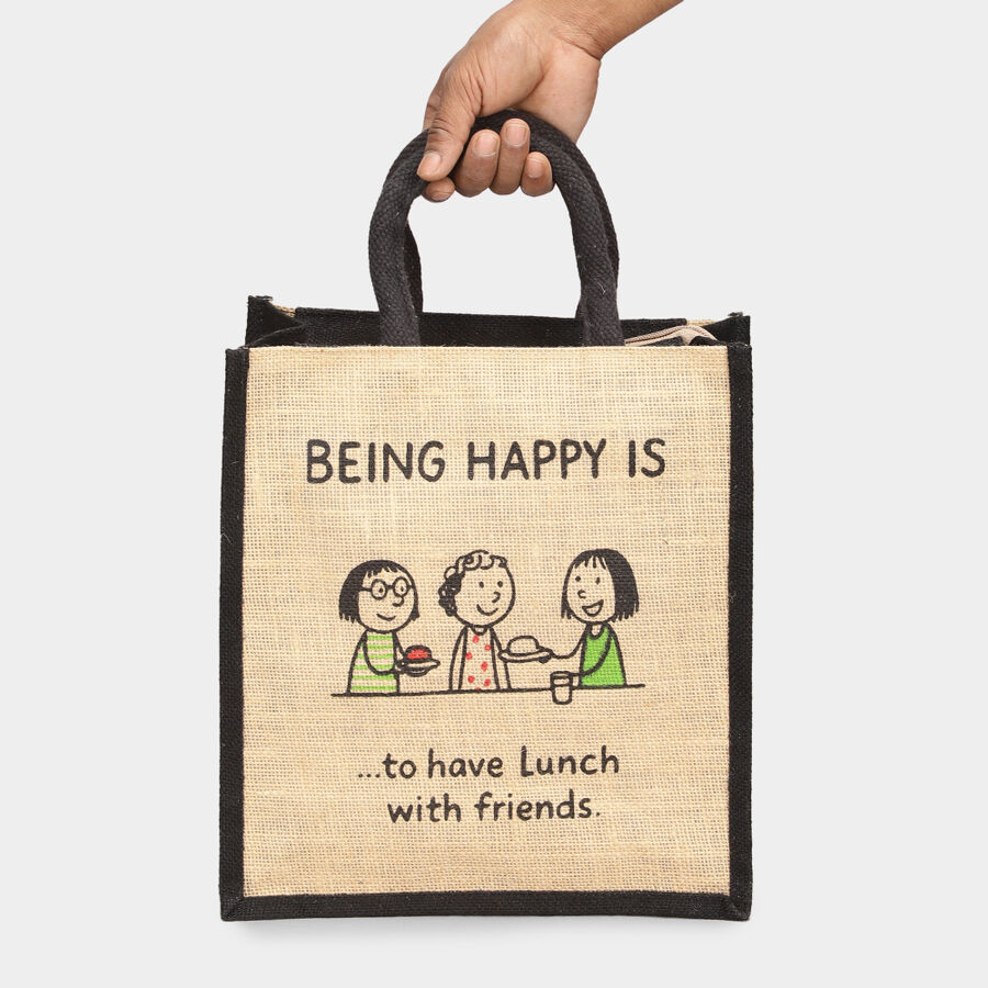 Brown Jute Handy Pouch, , large image number null
