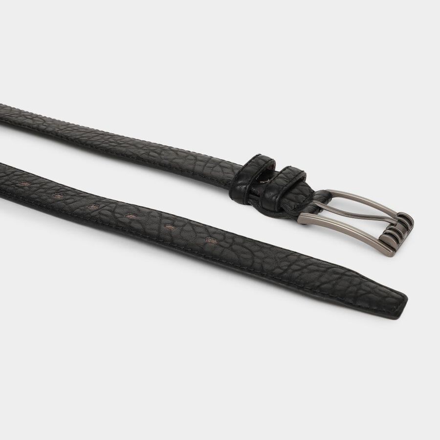 Black Pu Casual Belt, , large image number null