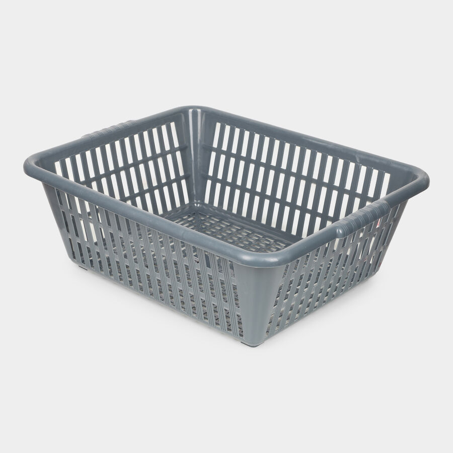Grey Plastic Basket, , large image number null