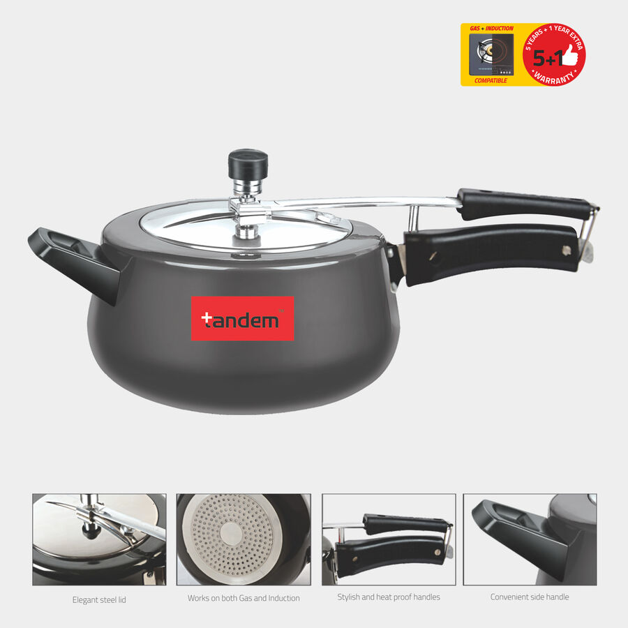 5 L Induction Pressure Cooker, Hard Anodised Aluminium, , large image number null