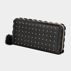 Women's Black Polyurethane Hand Pouch, , small image number null