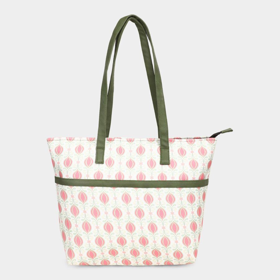 Women's White Fabric-Polyester Tote Bag, , large image number null