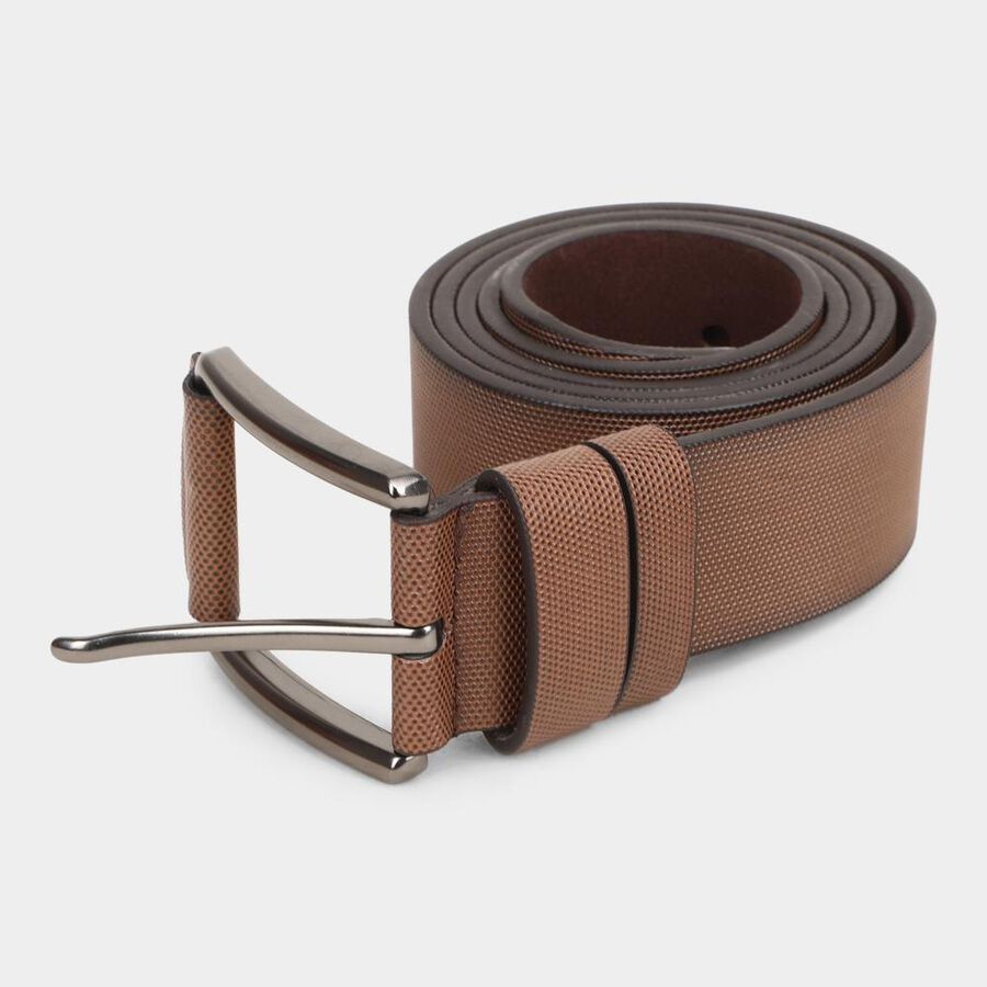 Men's Brown Polyurethane Formal Belt, , large image number null