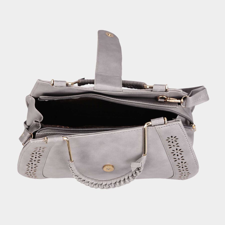 Women's Polyurethane Bucket Bag, Textured, Medium Size, , large image number null