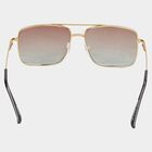 Men's Metal Gradient Rectangle Sunglasses, , small image number null