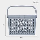 GreyLarge Plastic Basket, , small