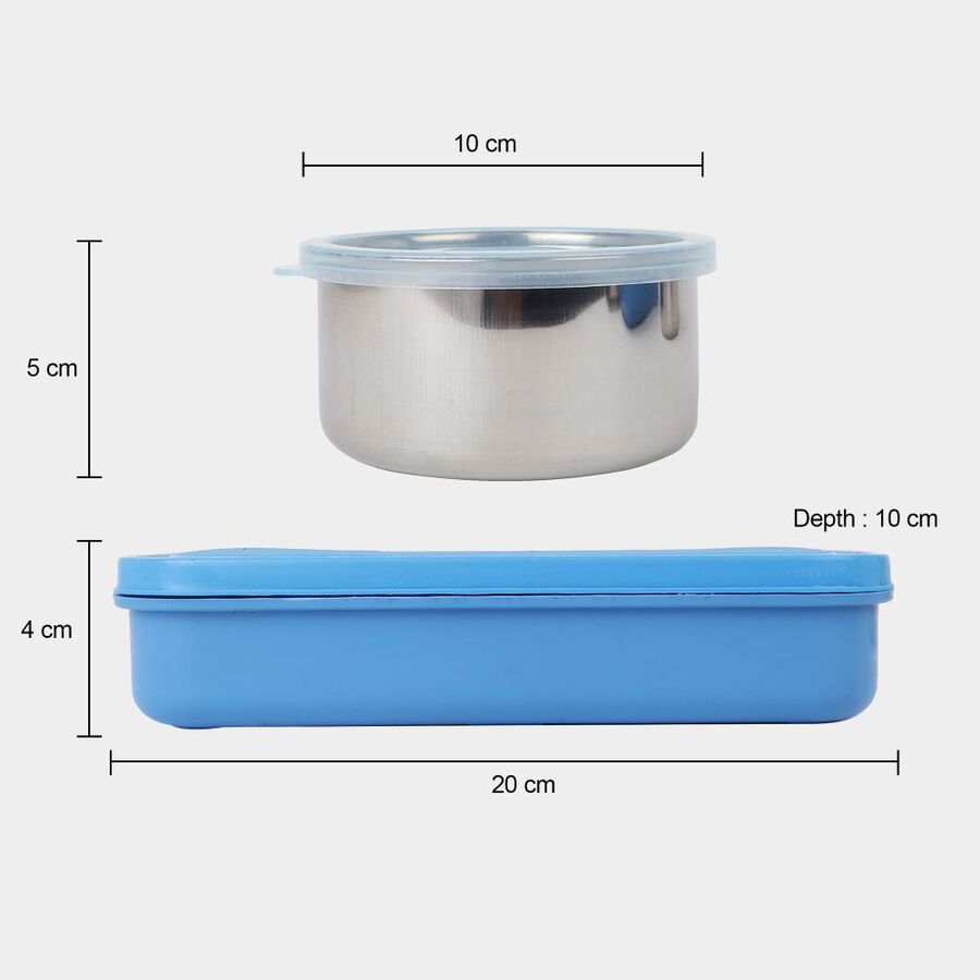 Steel Lunch Box, 3 Containers and 1 Bag, , large