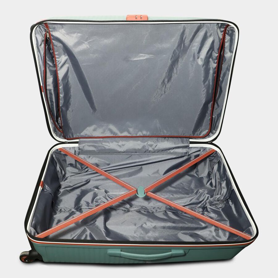 4-Wheel Dark Green PVC Matee Hard Case Trolley, Large, , large image number null