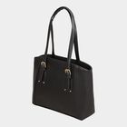 Women's Black Polyurethane Handbag, , small image number null