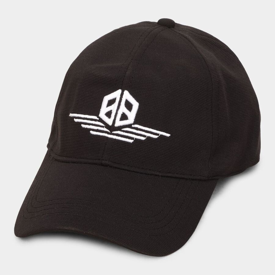 Black Men's Cotton Cap, , large image number null