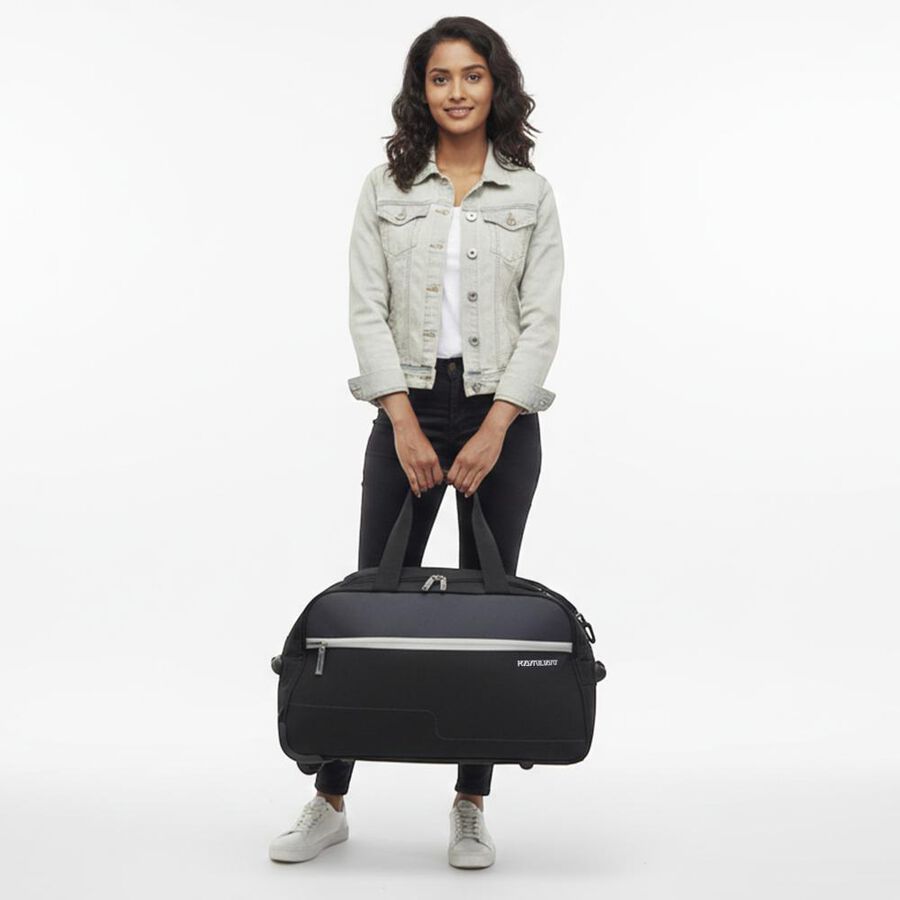 Black Polyester Duffle Trolley, , large