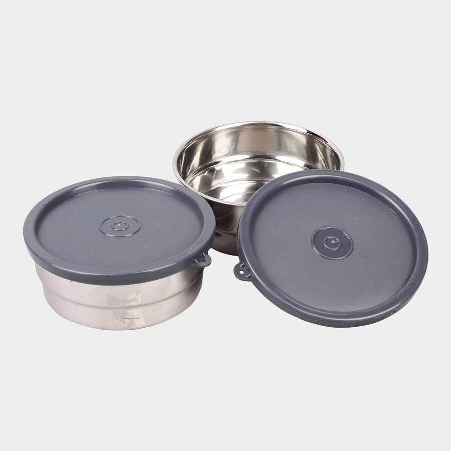 Steel Lunch Box, 2 Containers and Bag, , large image number null