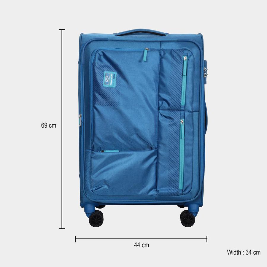 1 Pc 8-Wheel Polyester Soft Case Trolley, Medium, , large image number null