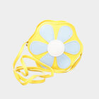 Women's Yellow Polyurethane Sling Bag, , small