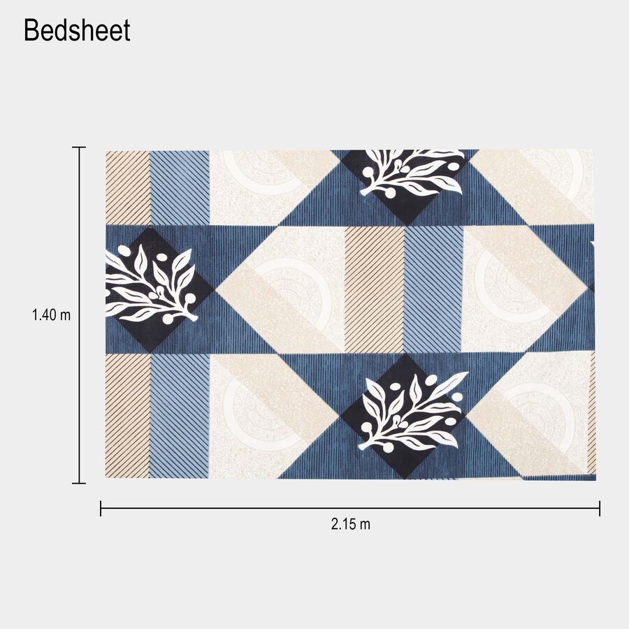 Blue Microfiber Single Bedsheet, , large image number null