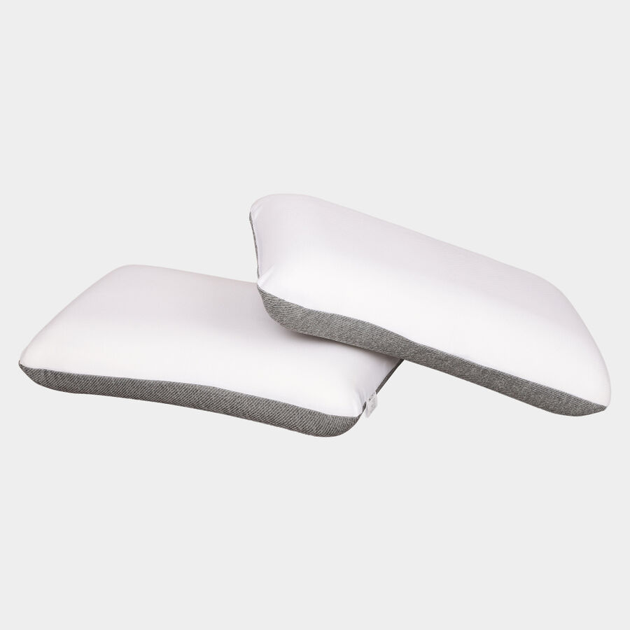 White|Grey Memory Foam Cushion Set of 2, , large image number null