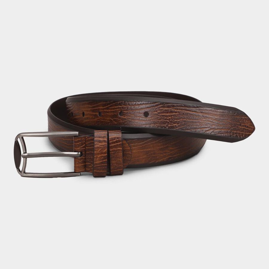 Men's Brown Pu Casual Belt, , large image number null