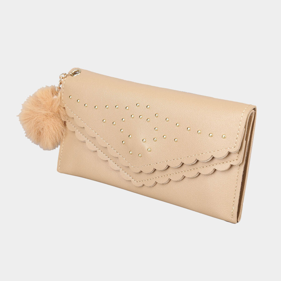 Women's Polyurethane Envelope/Zipper Hand Pouch, , large image number null