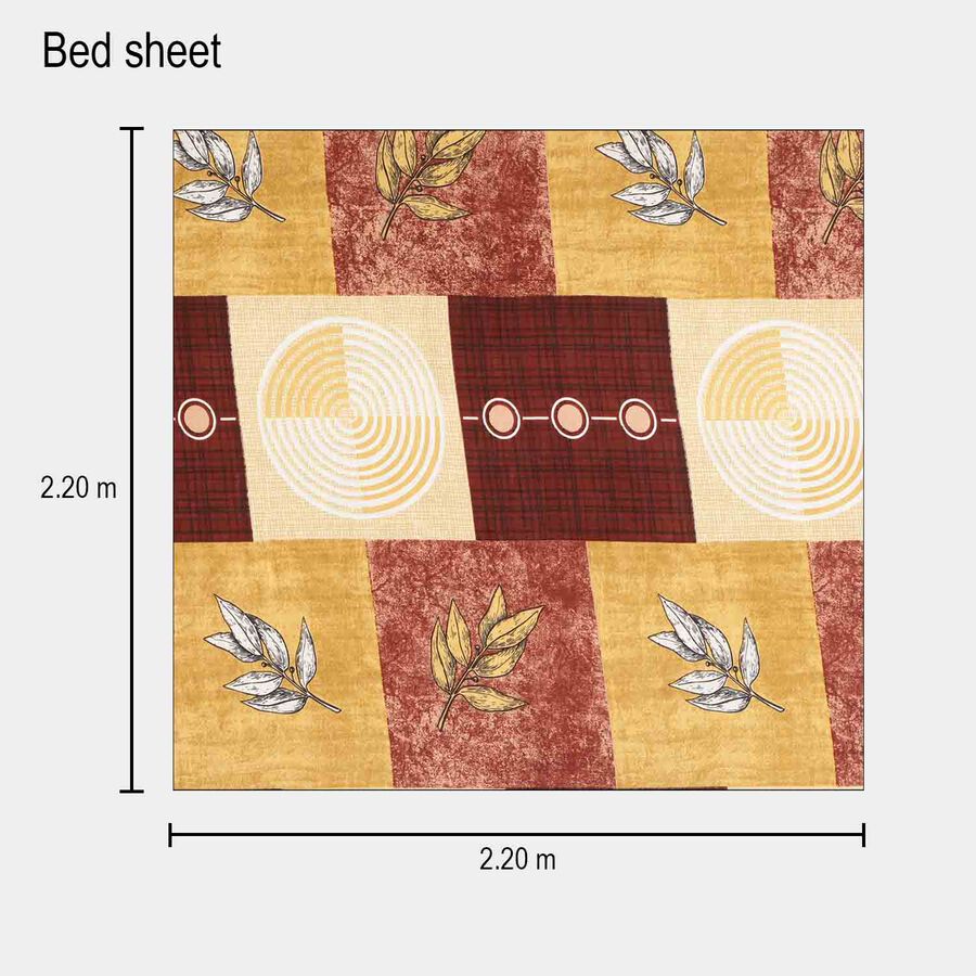 90 GSM Red Microfiber Double Bedsheet, , large image number null