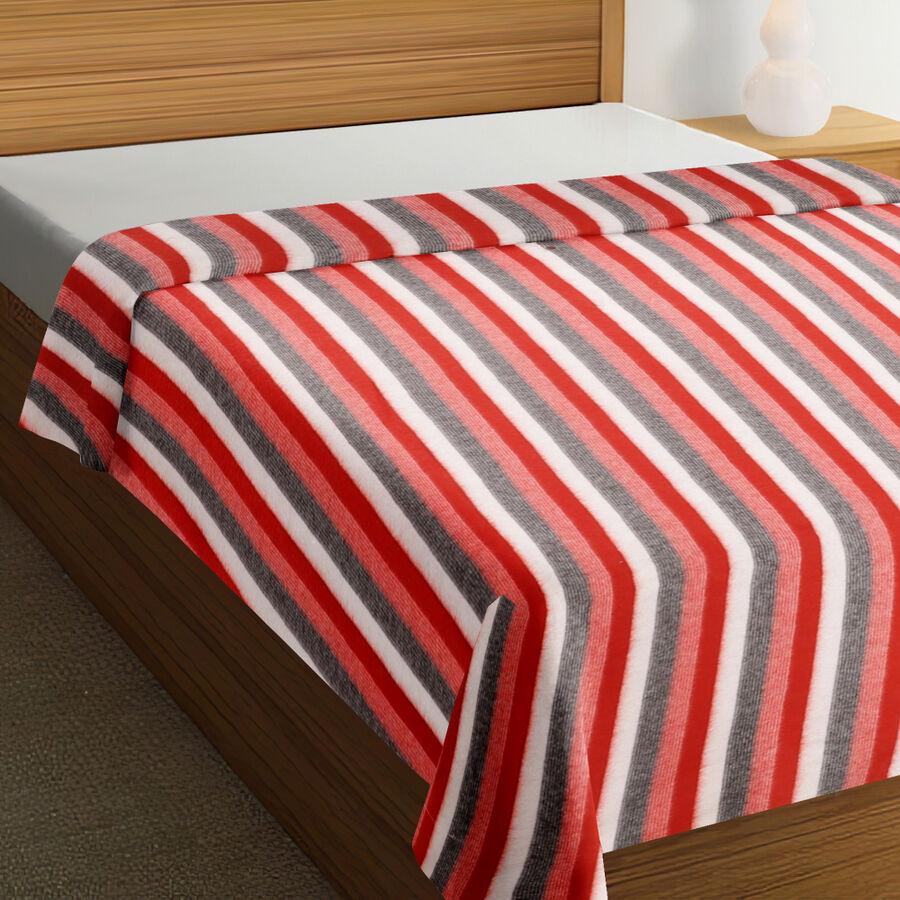 330 GSM Red Microfiber Blanket, , large image number null