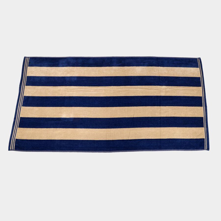 370 GSM Blue Cotton Bath Towel, , large