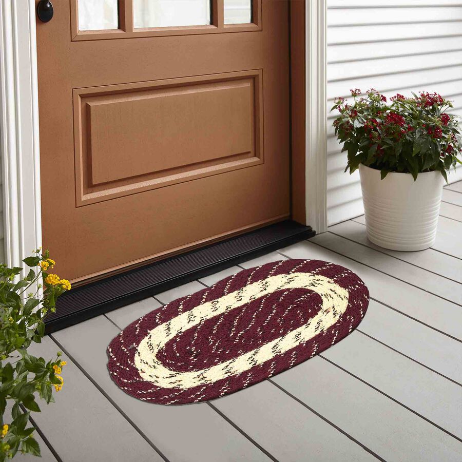 Maroon Stripes Doormat, , large image number null