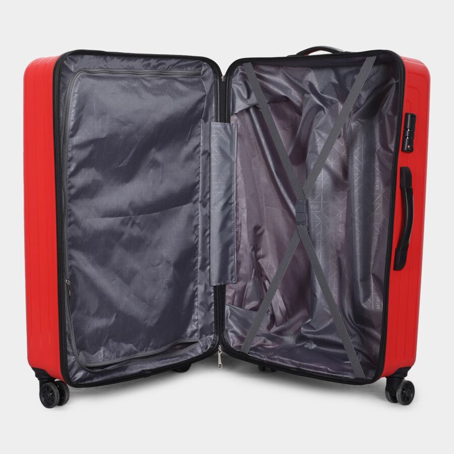 8-Wheel Red Polypropylene Hard Case Trolley, Large, , large image number null