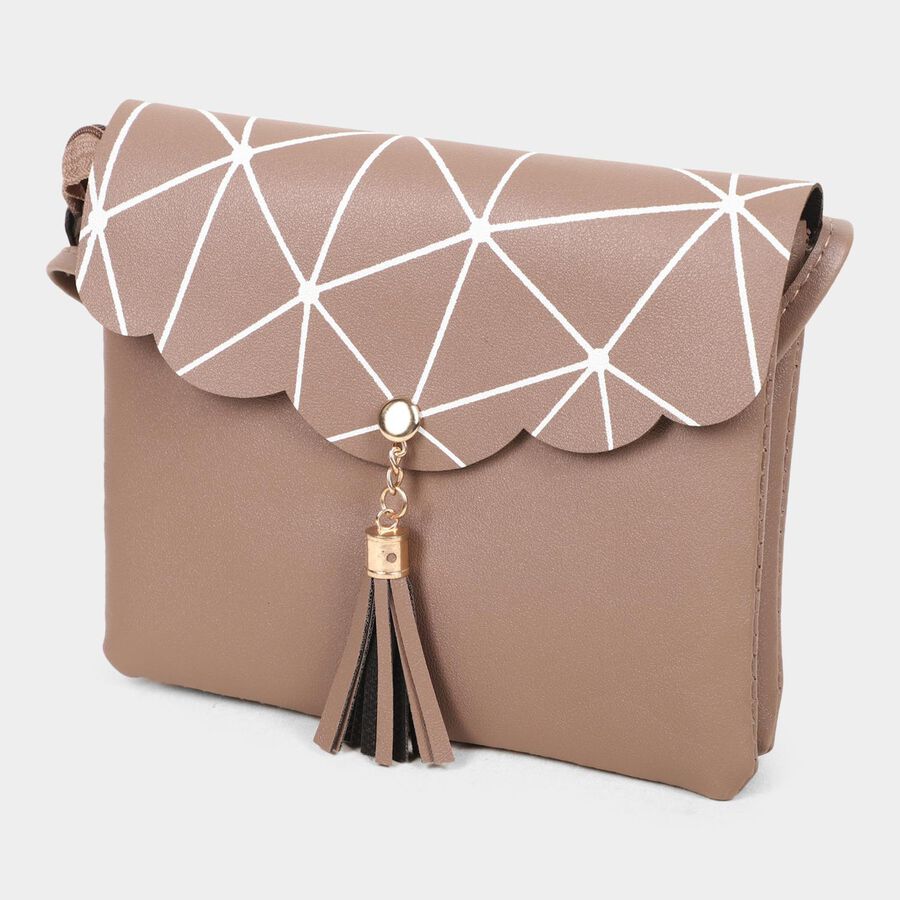 Women's Dark Pink Polyurethane Sling Bag, , large image number null