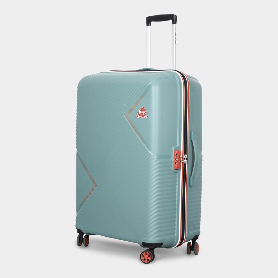 8-Wheel Light Green Polypropylene Hard Case Trolley, Large, , large image number null