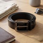 Men's Black PU Belt, , small