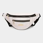 Women's off-White Polyurethane Waist Pouch, , small image number null