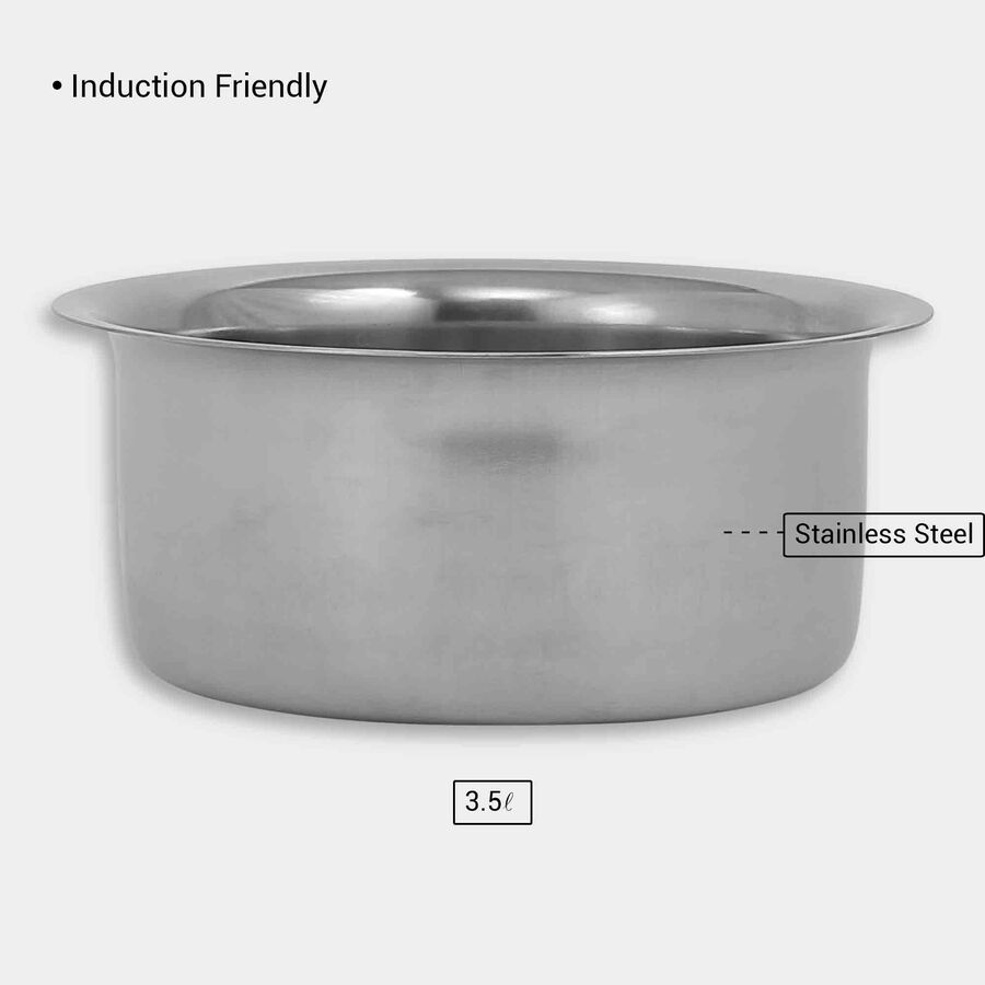 3.5 L Induction Compatible Stainless Steel Patila, , large image number null