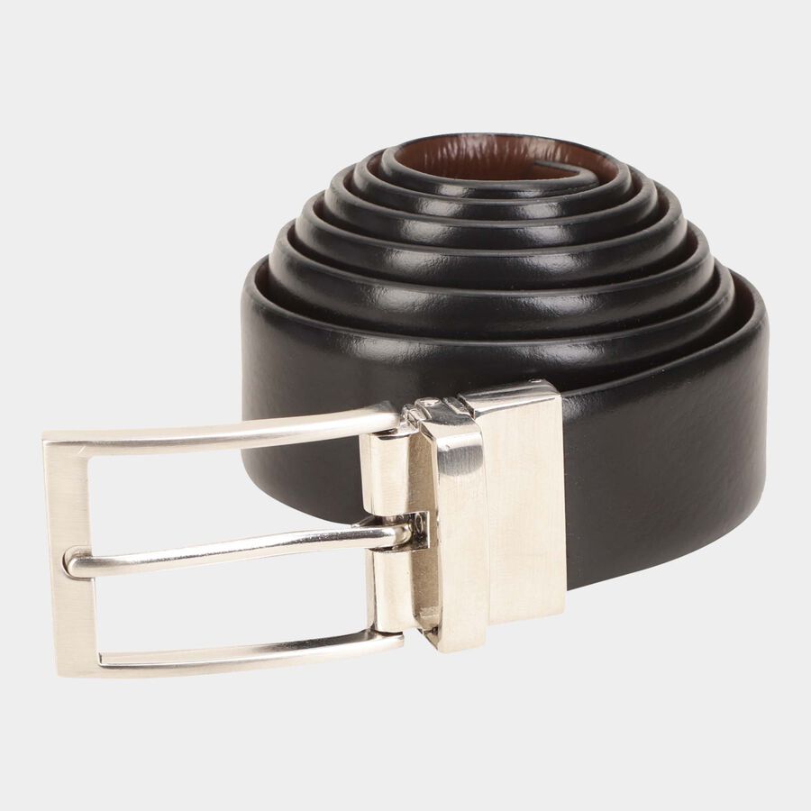 Men's Black Leather Formal Belt, , large image number null