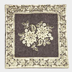 Black Floral Embroidered Cushion Cover, , small